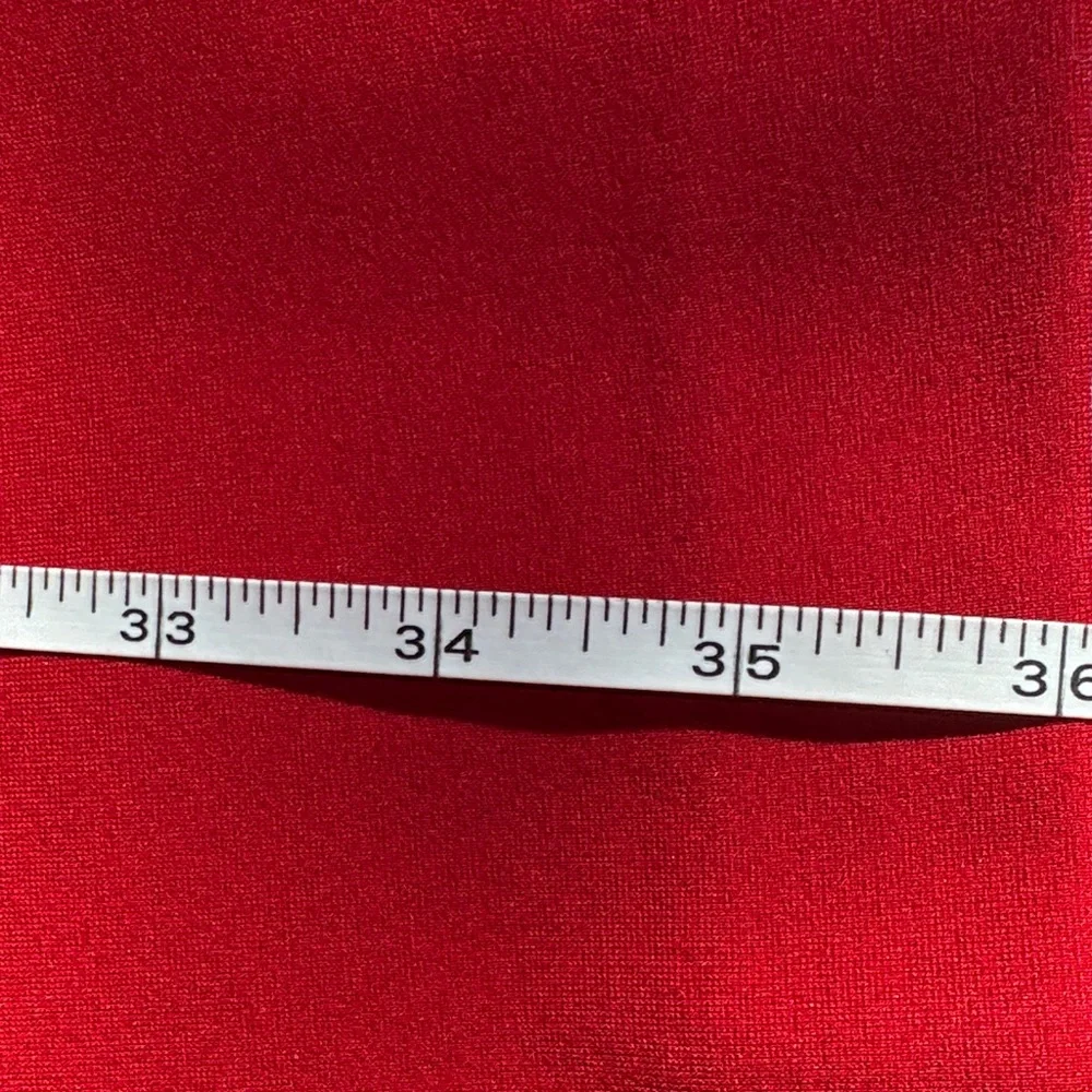 Chico's Vibrant Red Dress with Lace Sleeves, M - Picture 13 of 14